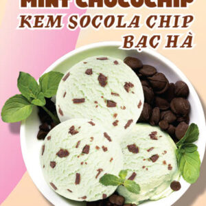 Kem socola chip bạc hà