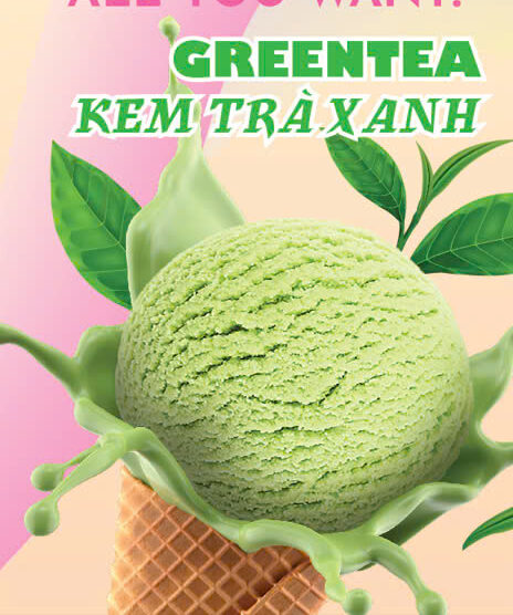 Kem Poney Trà xanh